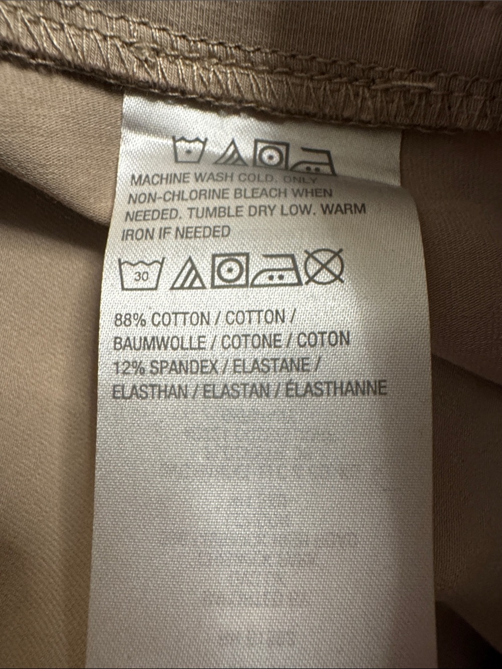 Susan Graver khaki Stretch Leggings - Picture 4 of 4